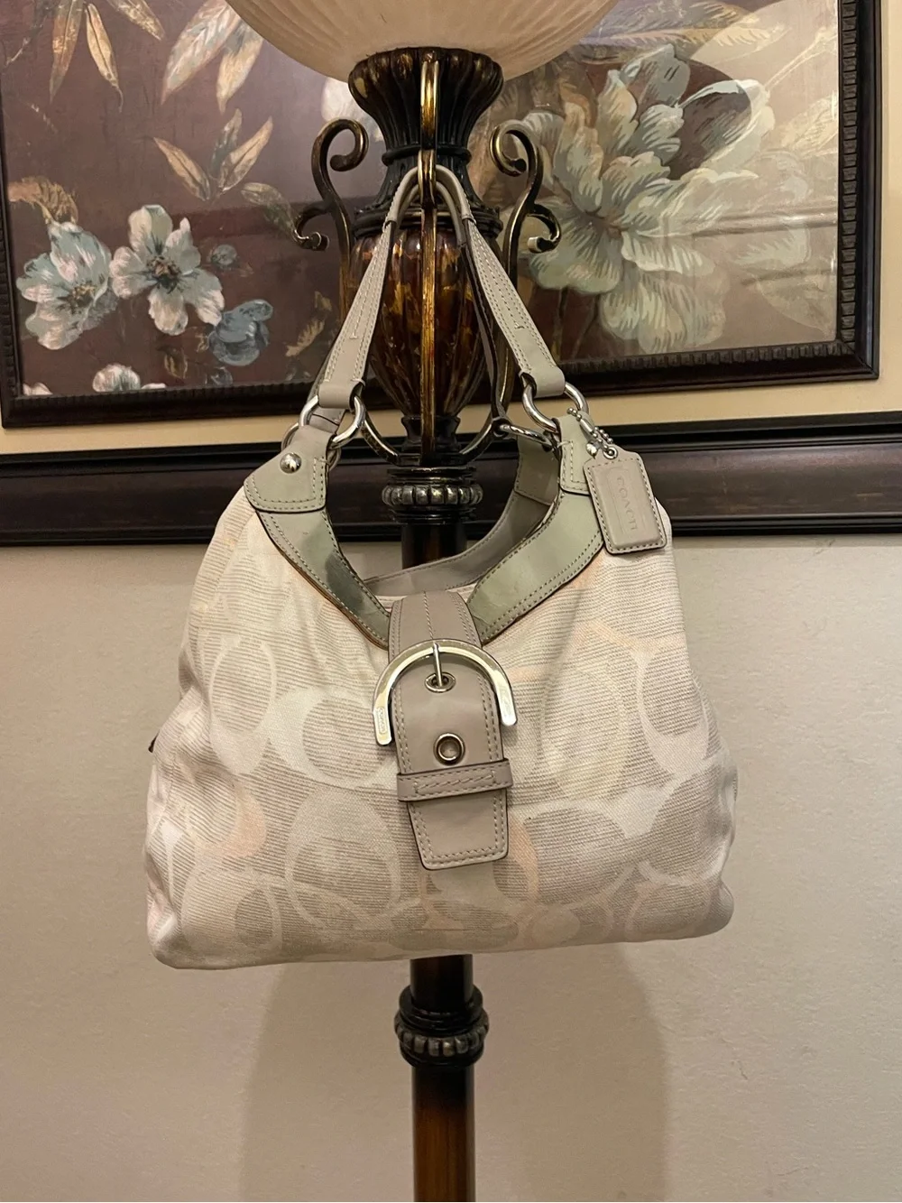 Coach #071 SoHo Signature Canvas Hobo Bag i - Picture 4 of 16